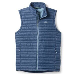 Stio Men’s Down Puffer Vest M Blue Pertex Packable Goose Down Outdoor Jacket